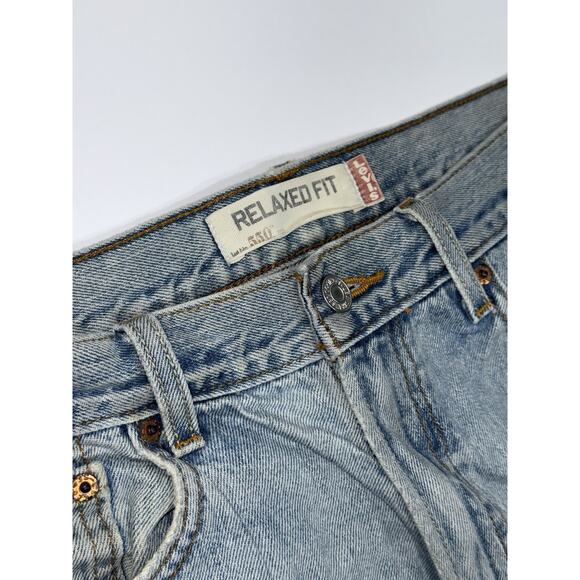 Vtg Levis 550 Jeans Men 34x30 Blue Light Wash Relaxed Fit Y2K Red Tab 2000 0351 - Picture 7 of 11